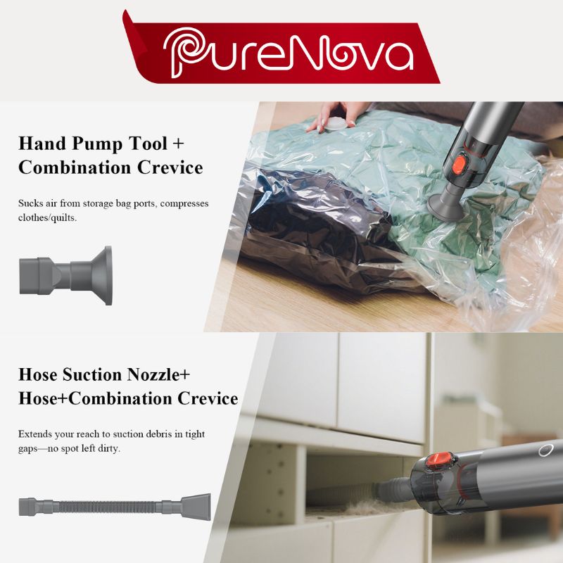 PureNova™B1 LITE 3-in-1 Handheld Vacuum Cleaner, Gray