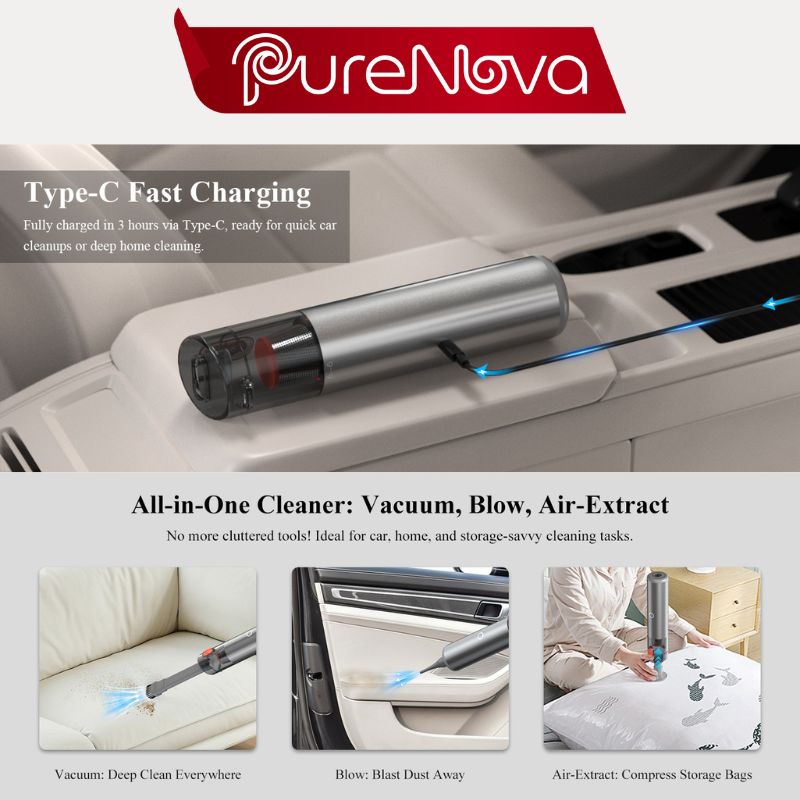 PureNova™B1 LITE 3-in-1 Handheld Vacuum Cleaner, Gray